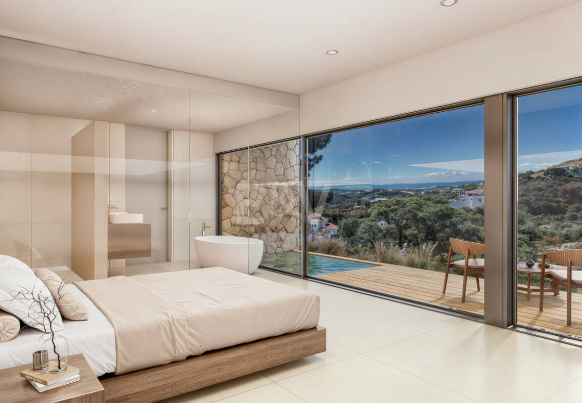 Nowoczesna willa z malowniczym widokiem na morze i dolinę w Monte Burmistrz