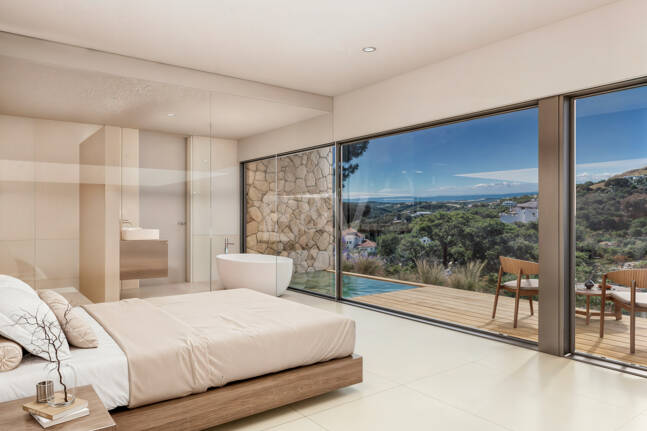 Nowoczesna willa z malowniczym widokiem na morze i dolinę w Monte Burmistrz