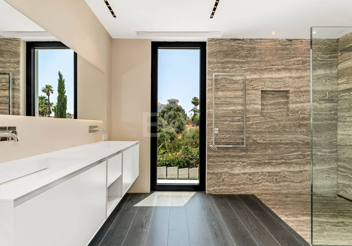 Villa contemporánea con vistas panorámicas al mar y a la montaña en Vega del Colorado, La Quinta