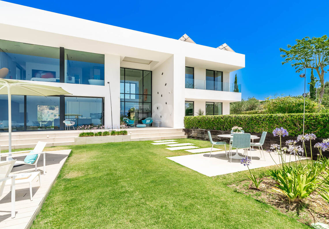 Villa contemporánea con vistas panorámicas al mar y a la montaña en Vega del Colorado, La Quinta
