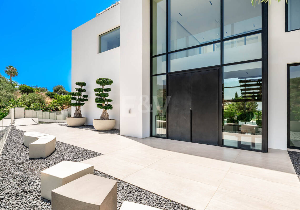 Villa contemporánea con vistas panorámicas al mar y a la montaña en Vega del Colorado, La Quinta