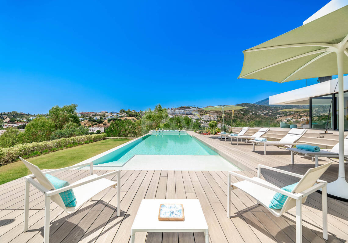 Villa contemporánea con vistas panorámicas al mar y a la montaña en Vega del Colorado, La Quinta