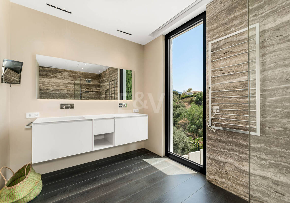 Villa contemporánea con vistas panorámicas al mar y a la montaña en Vega del Colorado, La Quinta
