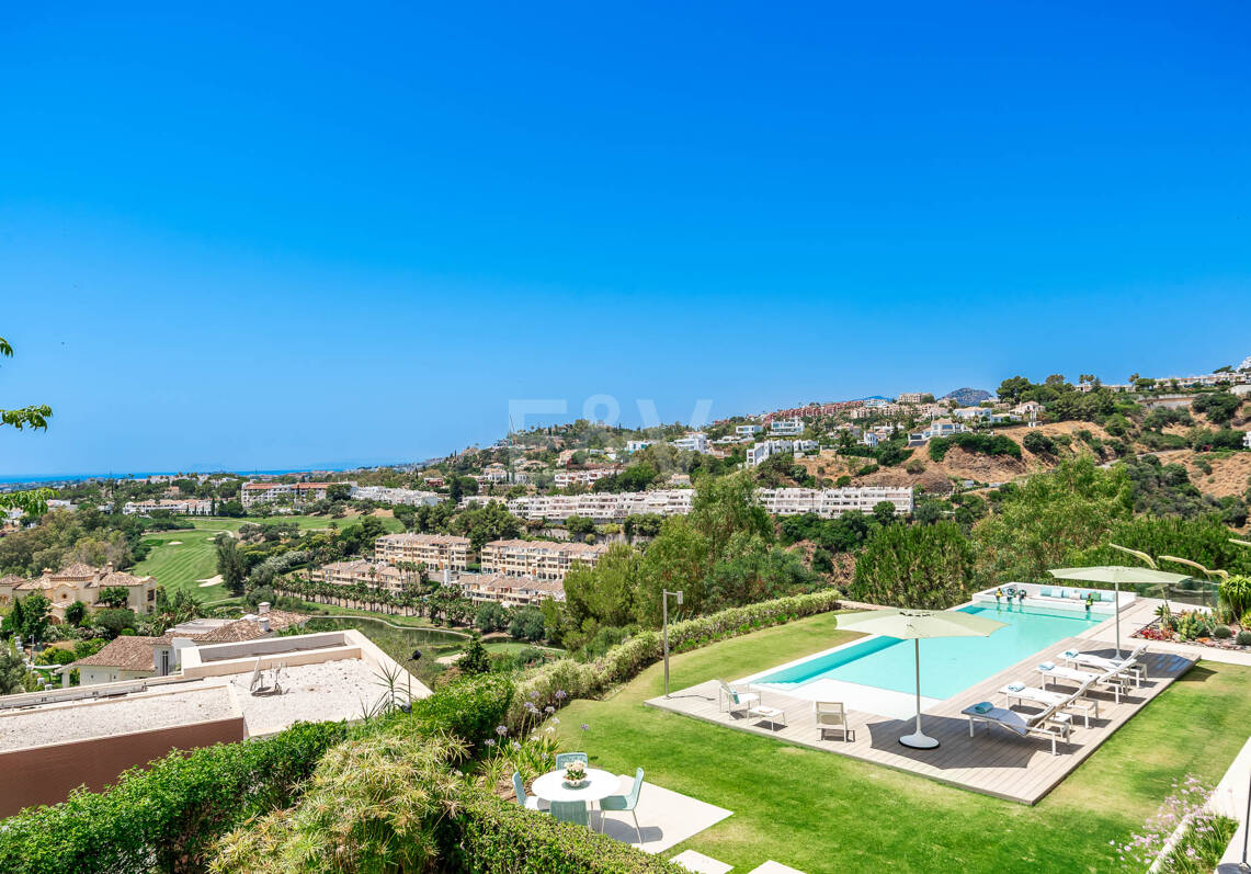 Villa contemporánea con vistas panorámicas al mar y a la montaña en Vega del Colorado, La Quinta