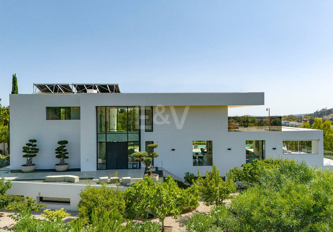 Villa contemporánea con vistas panorámicas al mar y a la montaña en Vega del Colorado, La Quinta
