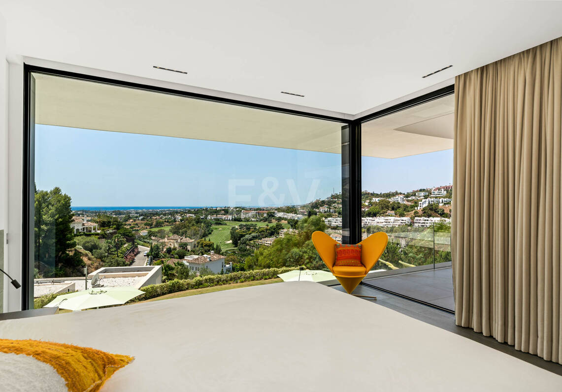 Villa contemporánea con vistas panorámicas al mar y a la montaña en Vega del Colorado, La Quinta