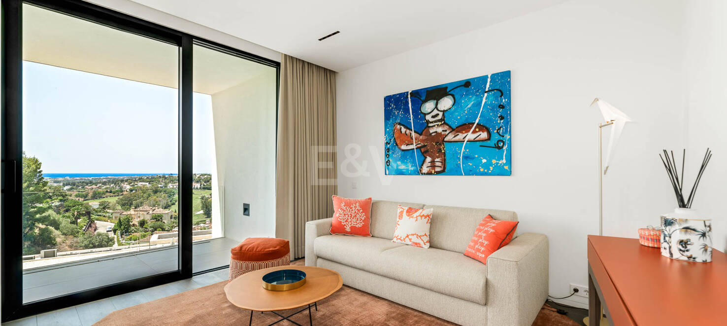 Współczesna Willa z Morzem Panoramicznym i Górą Widok