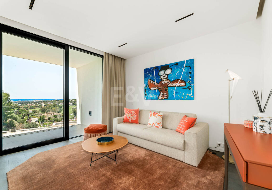 Villa contemporánea con vistas panorámicas al mar y a la montaña en Vega del Colorado, La Quinta