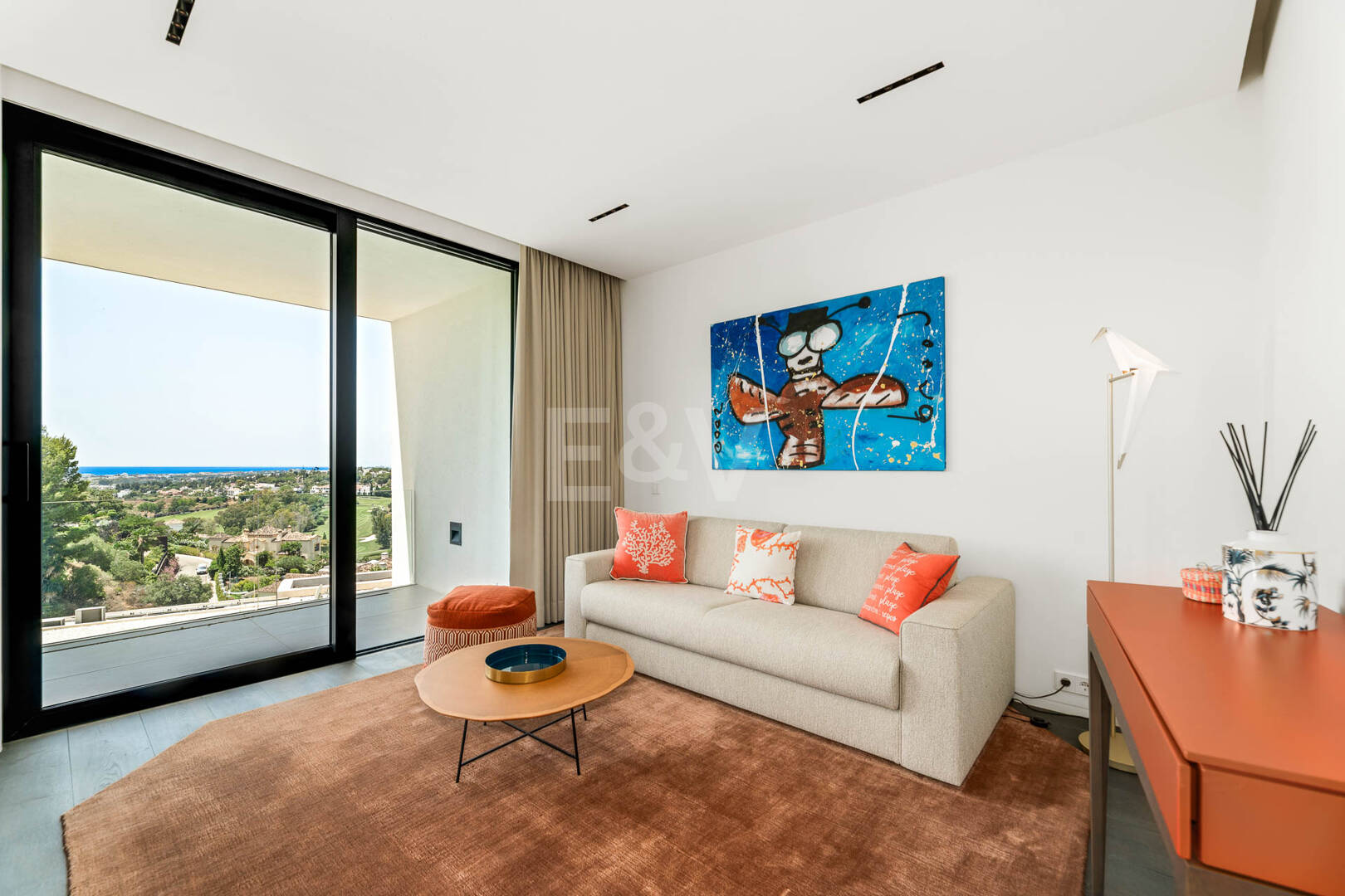 Contemporary Villa with Panoramic Sea & Mountain Views