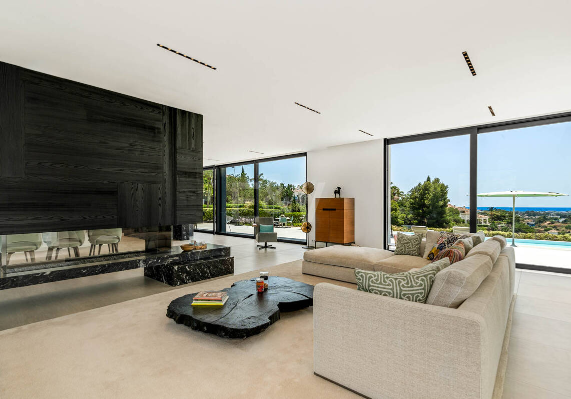 Villa contemporánea con vistas panorámicas al mar y a la montaña en Vega del Colorado, La Quinta