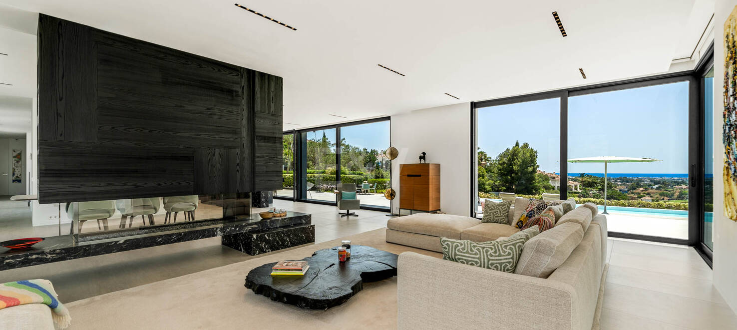 Współczesna Willa z Morzem Panoramicznym i Górą Widok