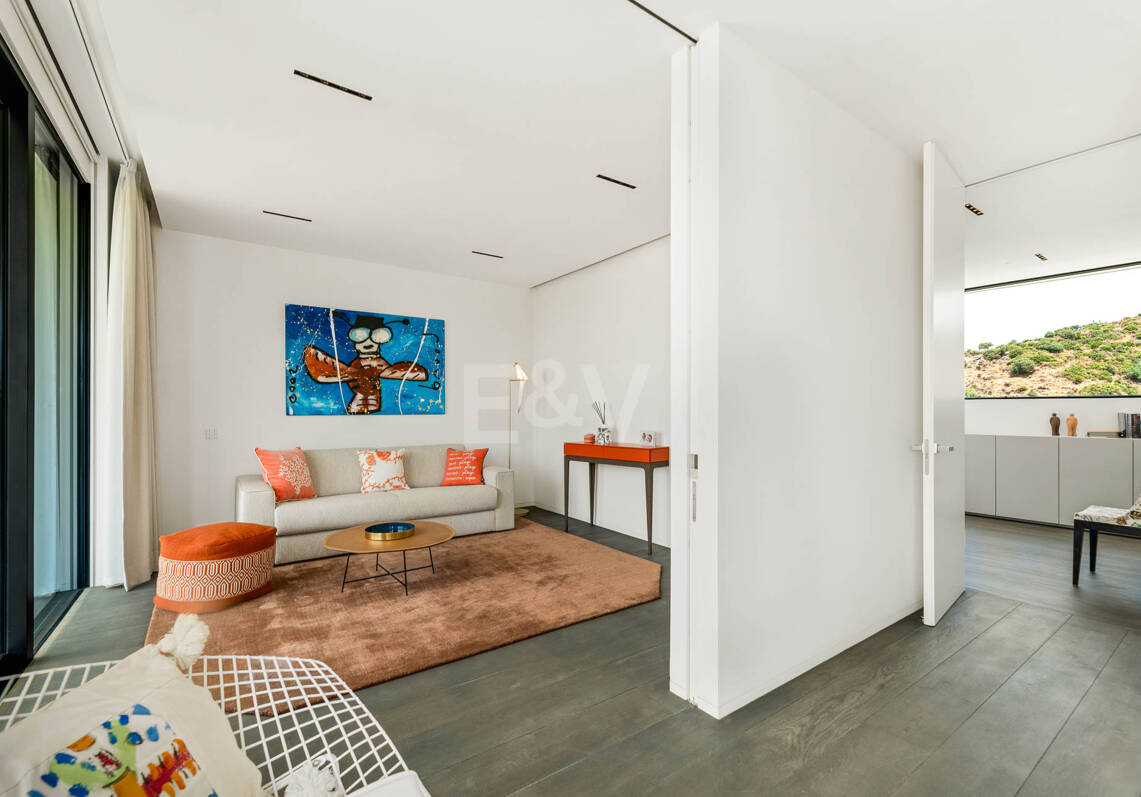 Villa contemporánea con vistas panorámicas al mar y a la montaña en Vega del Colorado, La Quinta