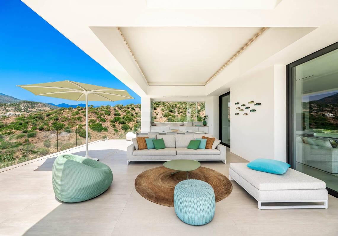 Villa contemporánea con vistas panorámicas al mar y a la montaña en Vega del Colorado, La Quinta