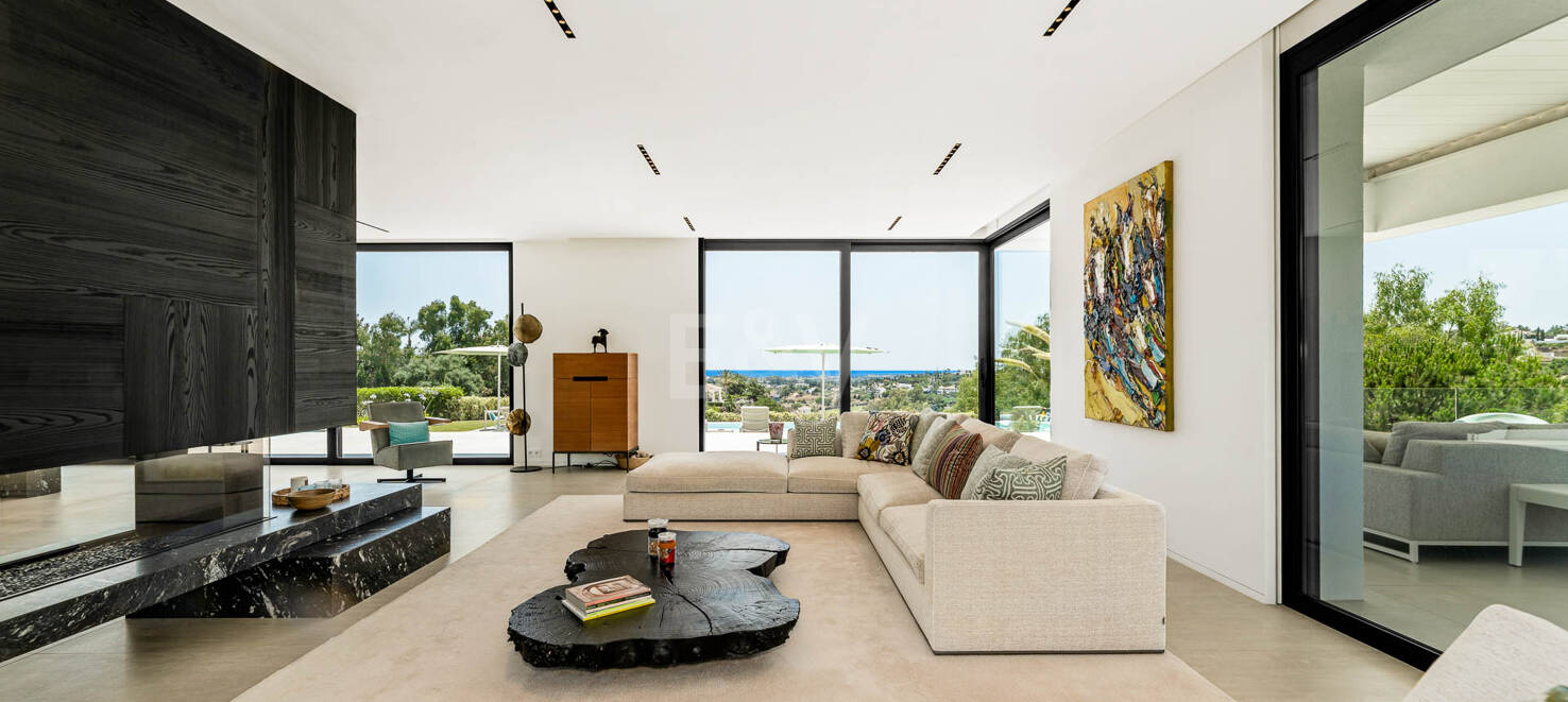 Współczesna Willa z Morzem Panoramicznym i Górą Widok