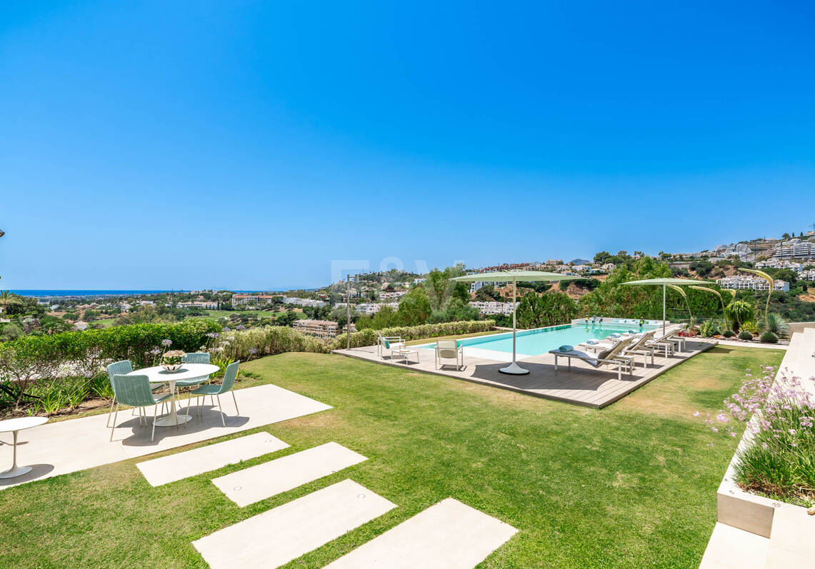 Villa contemporánea con vistas panorámicas al mar y a la montaña en Vega del Colorado, La Quinta