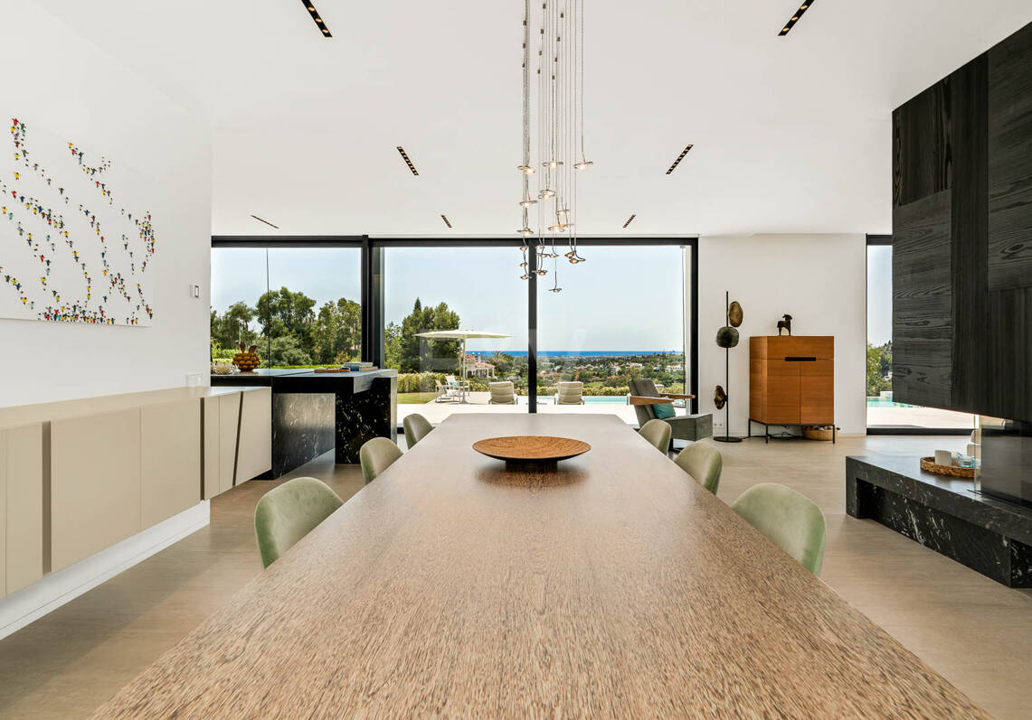 Villa contemporánea con vistas panorámicas al mar y a la montaña en Vega del Colorado, La Quinta