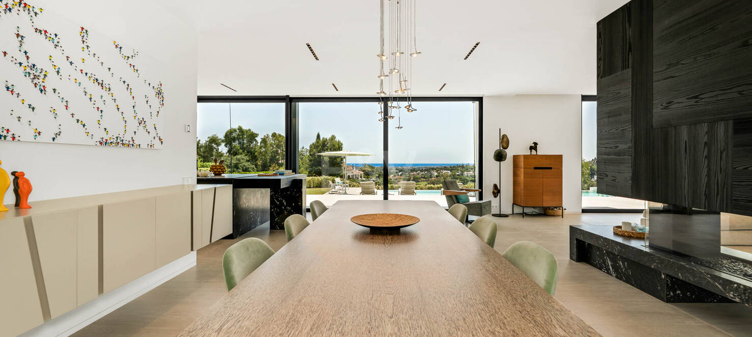 Współczesna Willa z Morzem Panoramicznym i Górą Widok