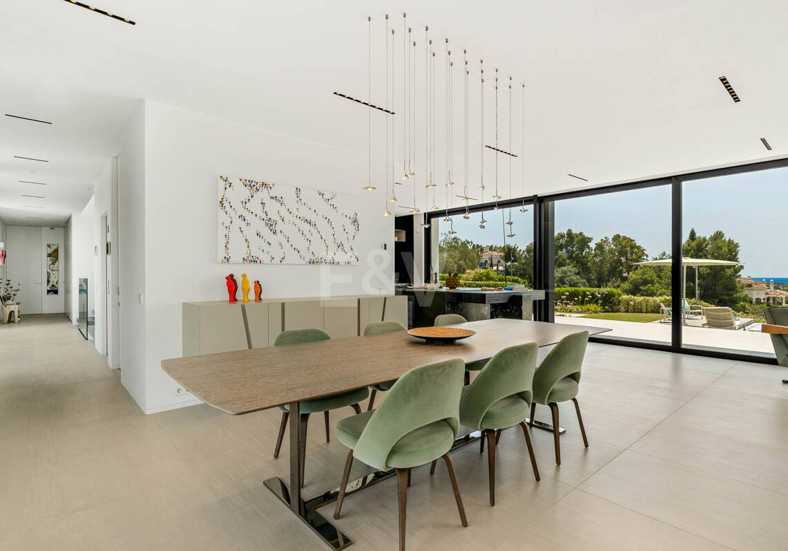 Villa contemporánea con vistas panorámicas al mar y a la montaña en Vega del Colorado, La Quinta