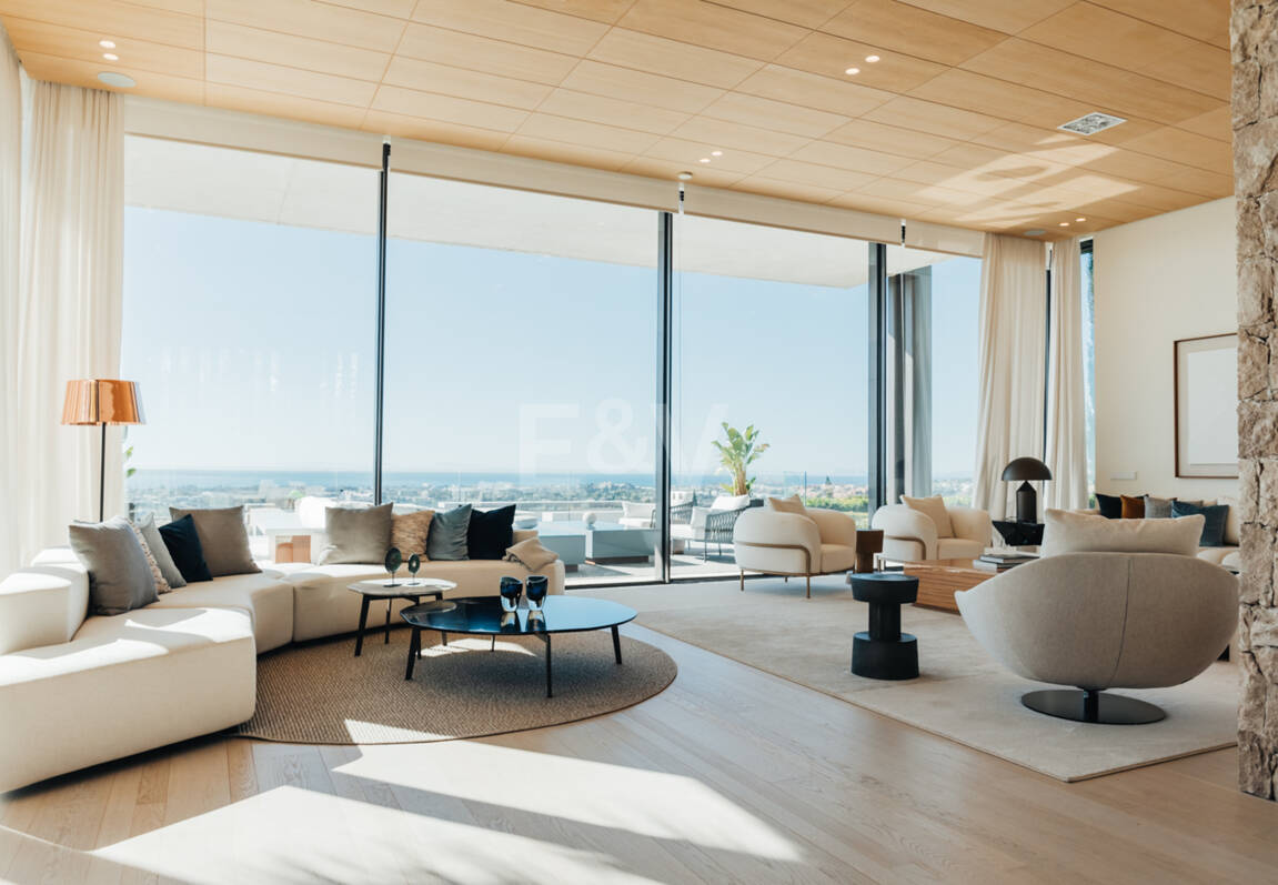 Arkitekturlyx med panoramautsikt över havet i La Quinta