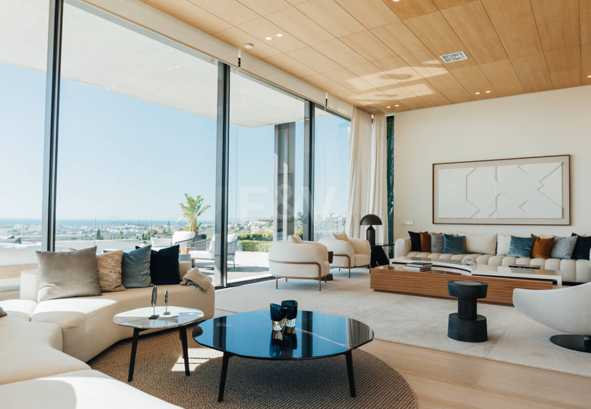 Arkitekturlyx med panoramautsikt över havet i La Quinta