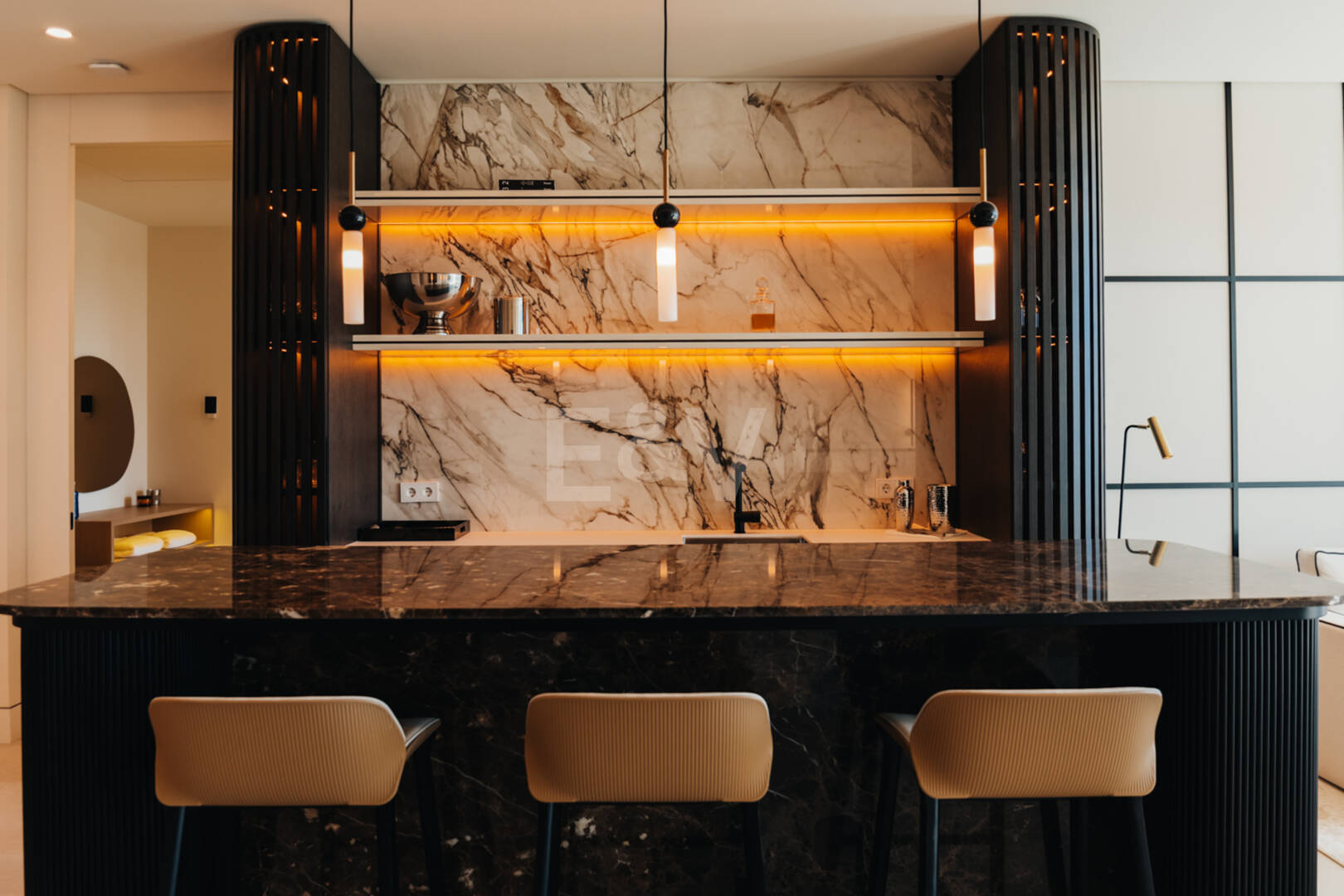 Arkitekturlyx med panoramautsikt över havet i La Quinta