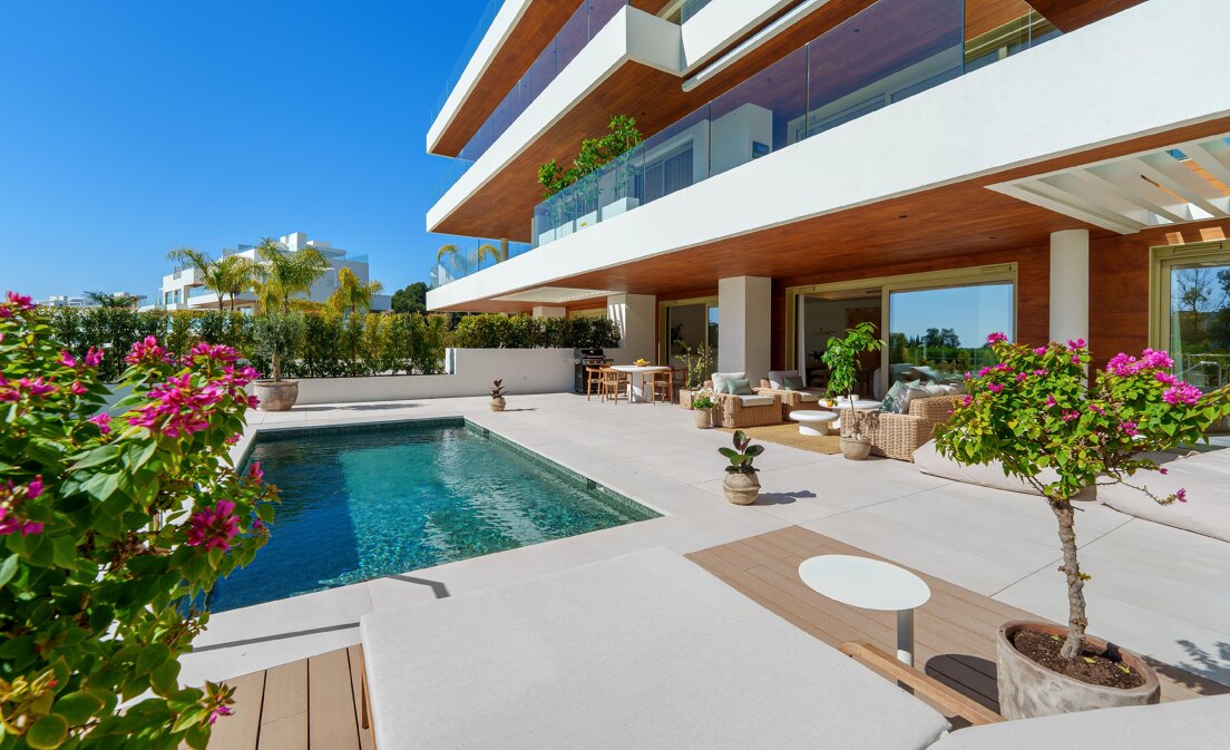 Appartement rez de chaussée à louer en Marbella Golden Mile, Marbella (Toutes les zones)