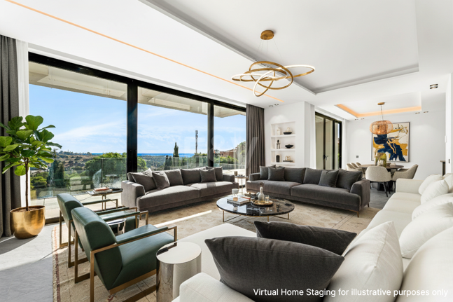 Villa design avec vue panoramique sur la mer dans le prestigieux Golf Resort