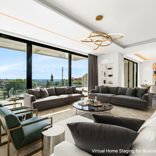 Villa design avec vue panoramique sur la mer dans le prestigieux Golf Resort