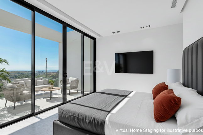 Villa design avec vue panoramique sur la mer dans le prestigieux Golf Resort