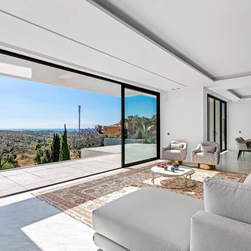 Designer-Villa mit Panoramablick auf das Meer in einem renommierten Golfresort