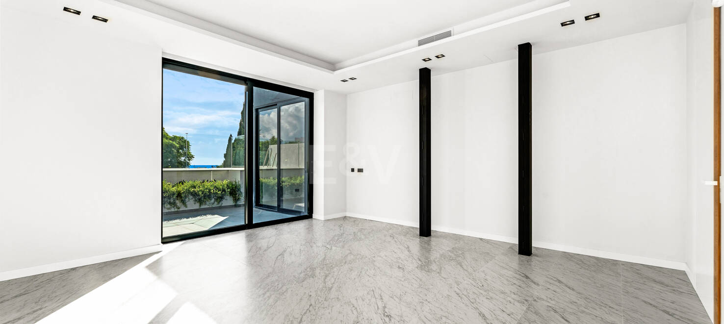 Designer-Villa mit Panoramablick auf das Meer in einem renommierten Golfresort
