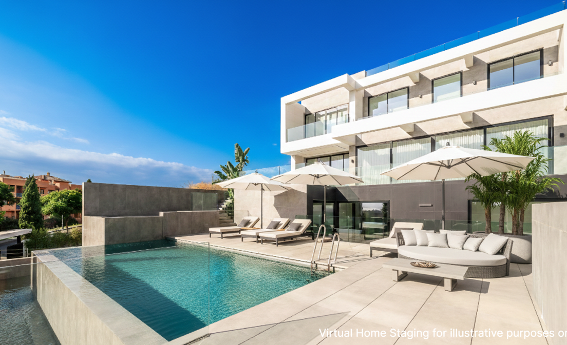 Designer Villa with Panoramic Sea Views in Prestigious Golf Resort