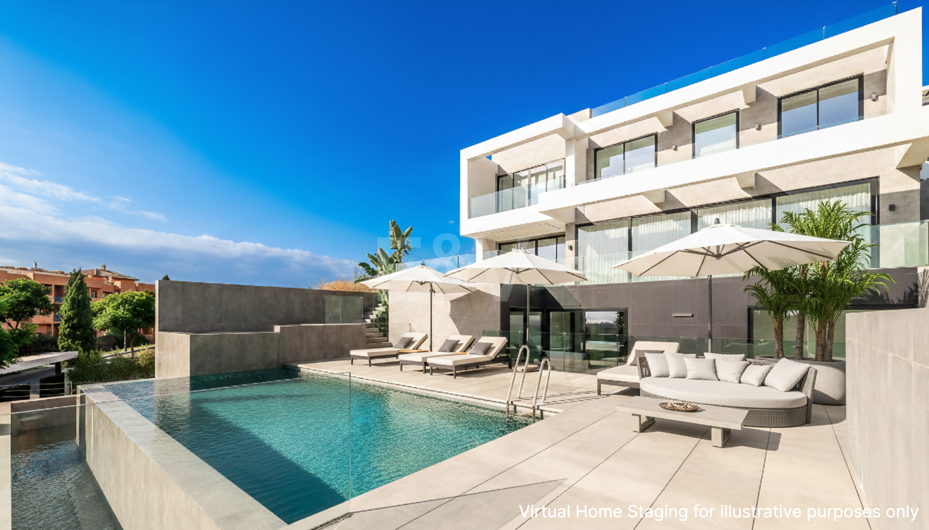 Villa design avec vue panoramique sur la mer dans le prestigieux Golf Resort