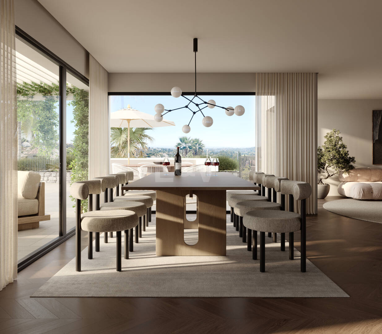 Modern Villa i Nueva Andalucia med Panoramic Sea & Mountain Utsikt