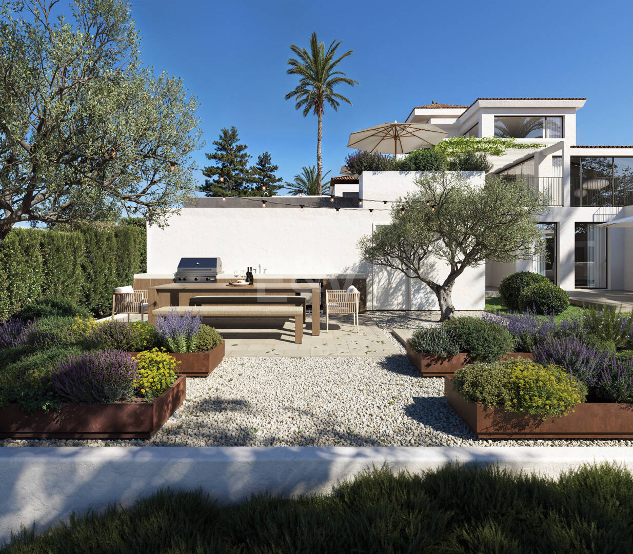 Modern Villa i Nueva Andalucia med Panoramic Sea & Mountain Utsikt