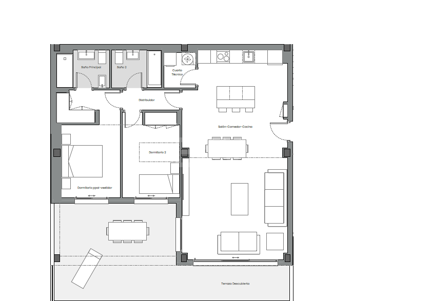 Moderne Wohnung mit Panoramablick auf das Meer in Altos de Los Monteros