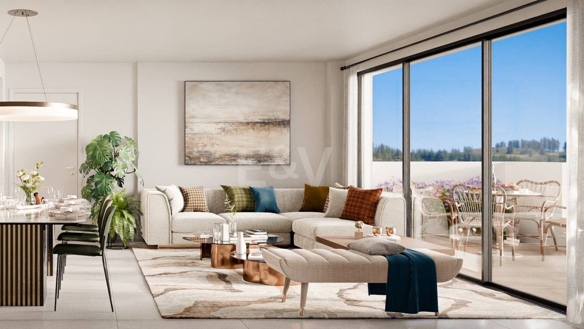 Apartamento sobre plano con vistas al mar en Altos de Los Monteros