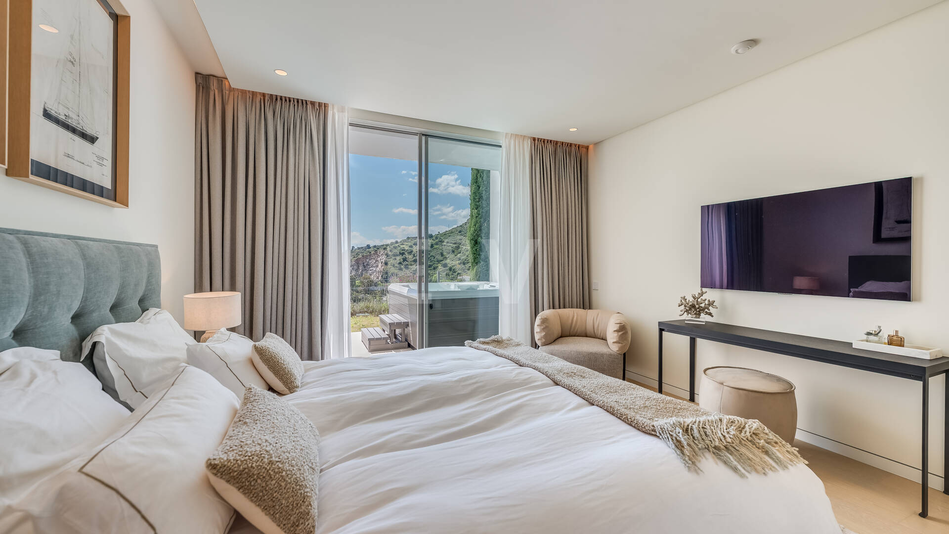 Apartamento con jardín totalmente amueblado en Palo Alto con vistas panorámicas al mar