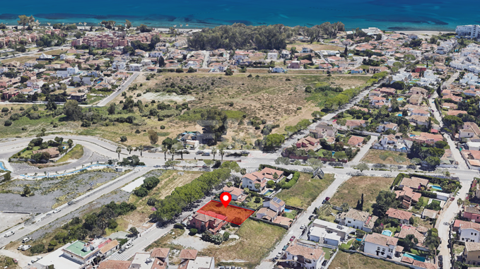 Stunning Plot med licens bredvid stranden