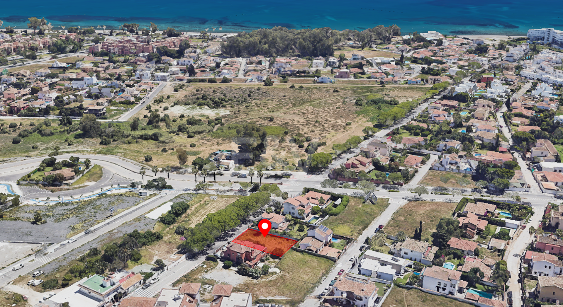 Oszałamiająca Plot z licencją obok plaży