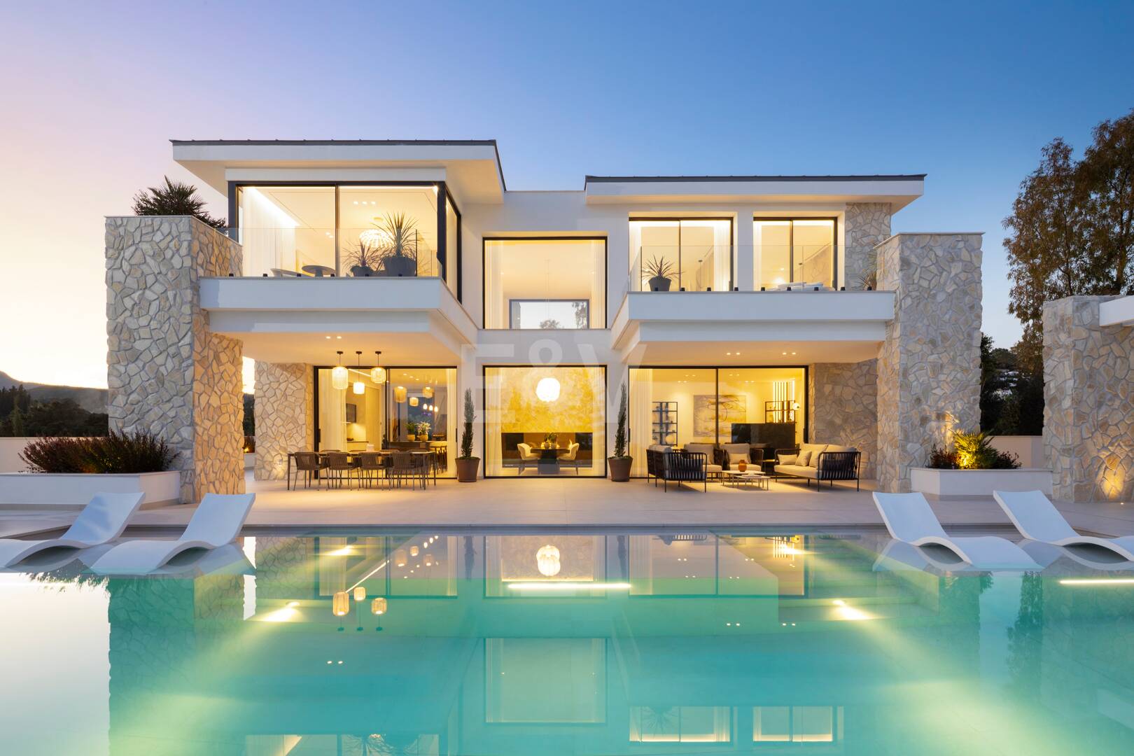 Samtida Elegant Villa med panoramautsikt i La Quinta