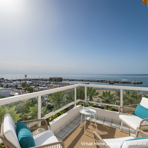 Apartamento de 4 dormitorios en primera línea de playa con vistas al mar en Marbella
