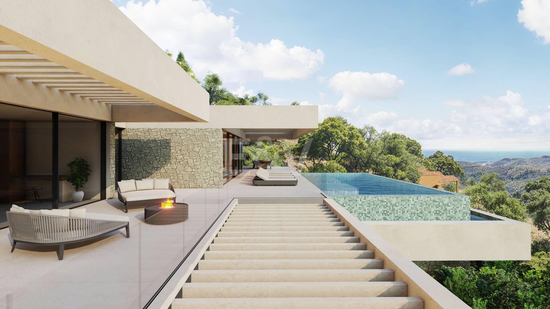 Elegant Villa i Monte borgmästare med panoramautsikt