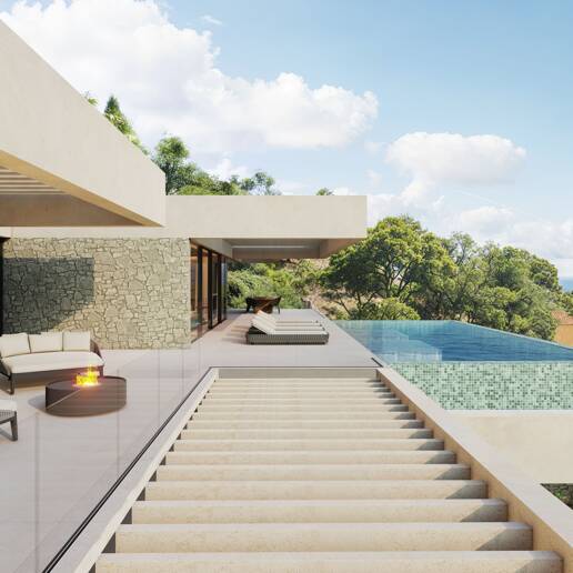 Elegant Villa i Monte borgmästare med panoramautsikt
