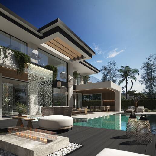 Beachside Villas i San Pedro med privat pool & Smarta hemfunktioner