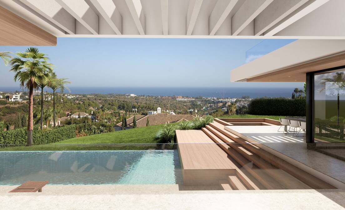Contemporary Villa Project z panoramicznymi widokiem na morze w Los Flamingos Golf