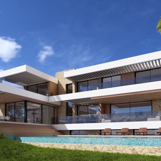 Contemporary Villa Project with Panoramic Sea Views in Los Flamingos Golf