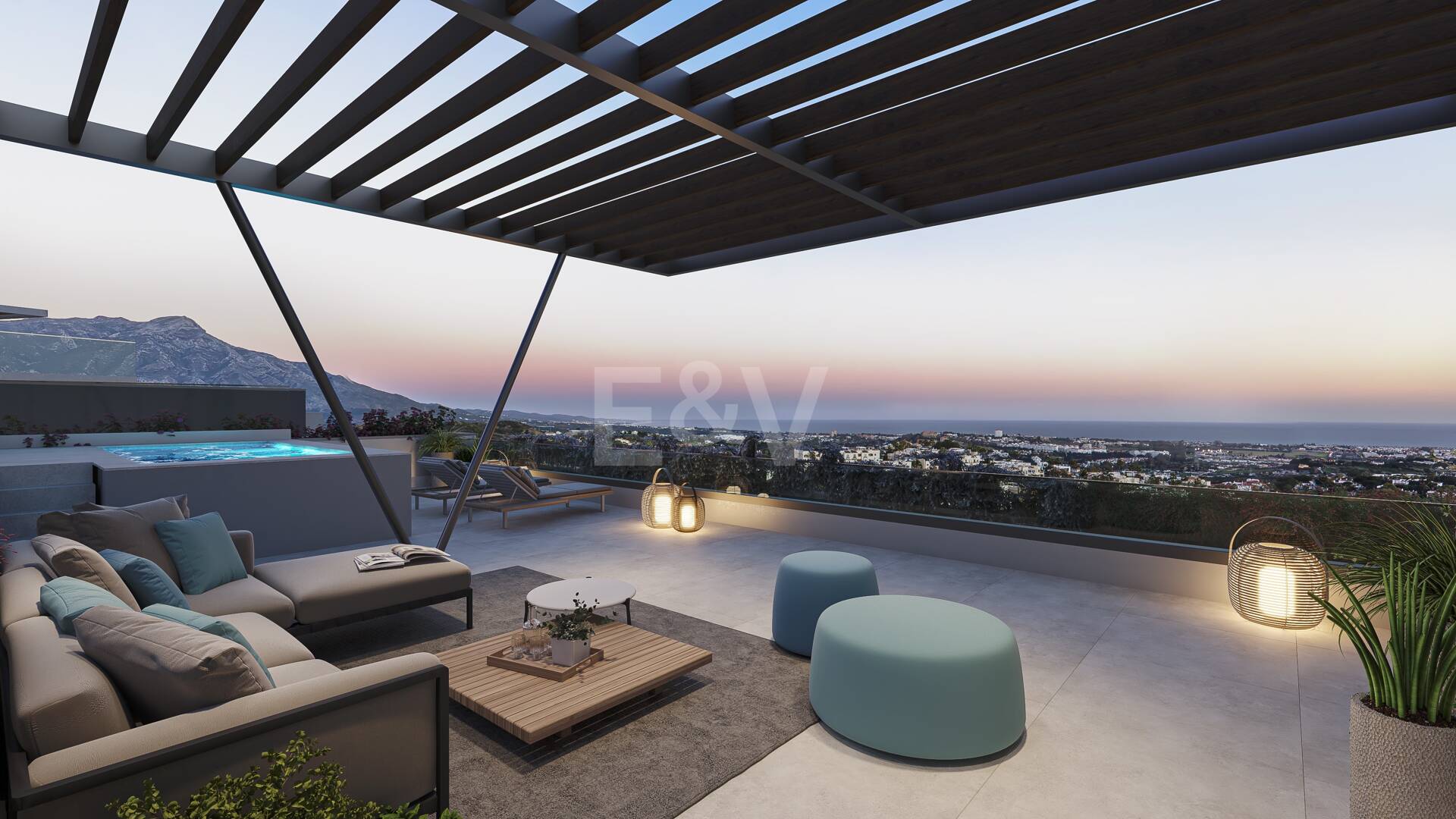 Penthouse i La Quinta med egen pool