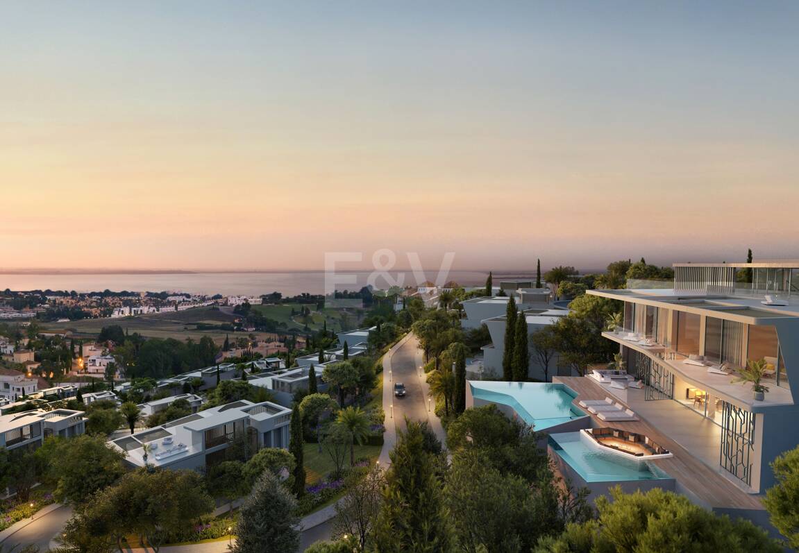 Signature Lamborghini Villa Terrain avec vue sur la côte méditerranéenne