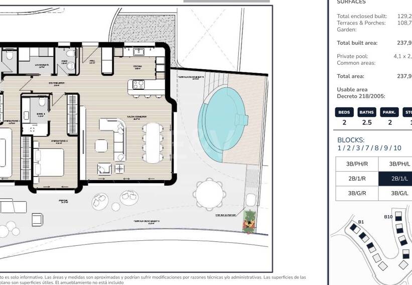 Apartment in La Quinta with panoramic mountain and sea views